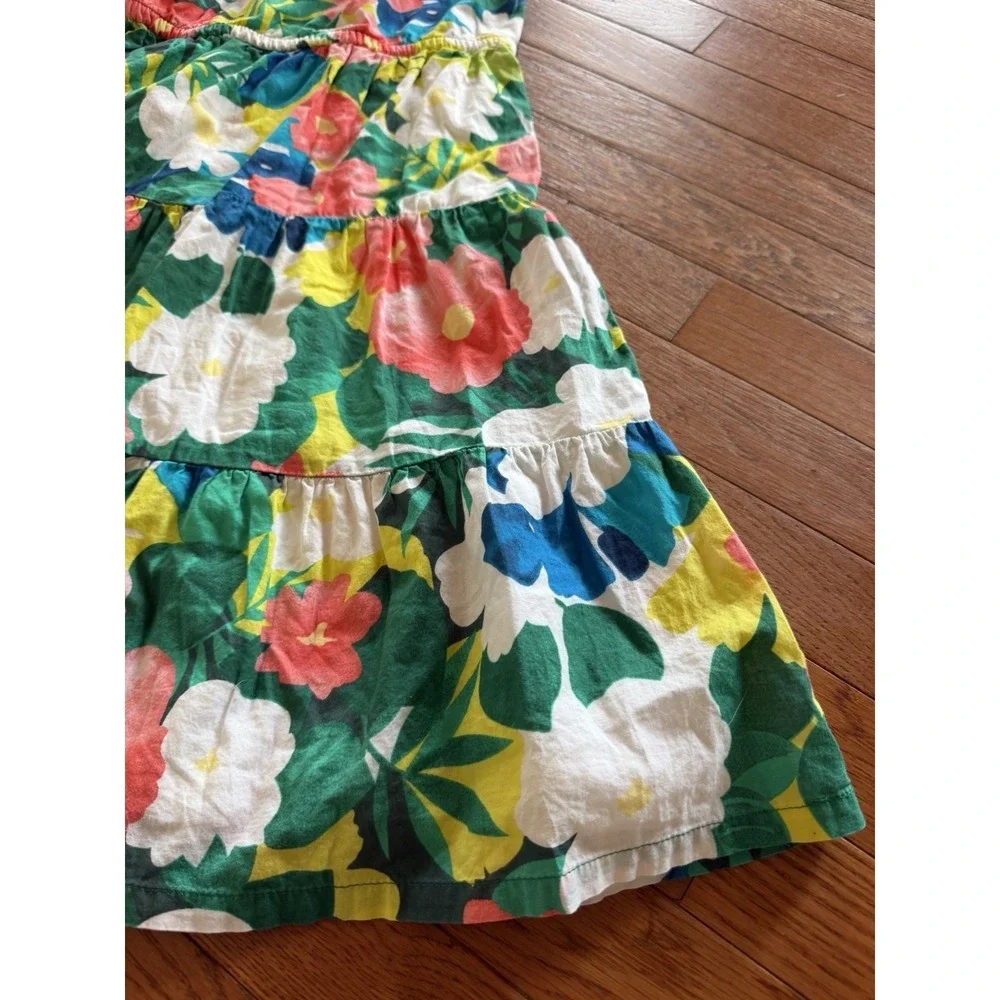 Gymboree Sunny Safari Tropical Midi Summer Sundress Sz 5 & Sunhat Sz M